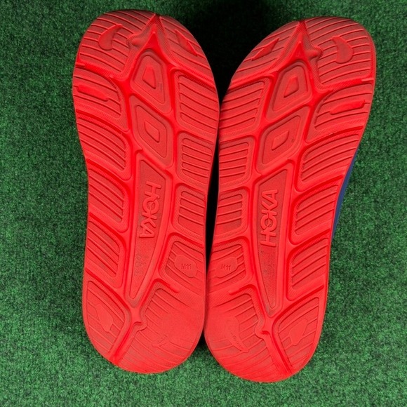 Hoka Ora Recovery Slide 3 Mens 11 Blue Red Sandals Slip Ons Comfort 1134527-BBRD - Picture 8 of 9